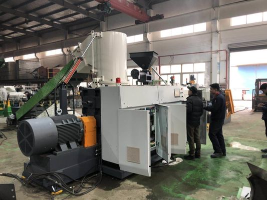 As fases dobro molham Ring Plastic Granulating Line