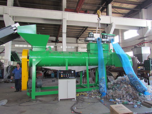 etiqueta de reciclagem plástica do tampão de garrafa do ANIMAL DE ESTIMAÇÃO da máquina 2ton/H que remove a máquina